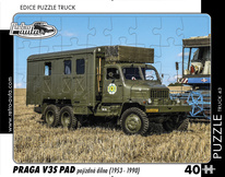 puzzle Truck Praga V3S PAD pojízdná dílna (1953-1990)-40 dílků